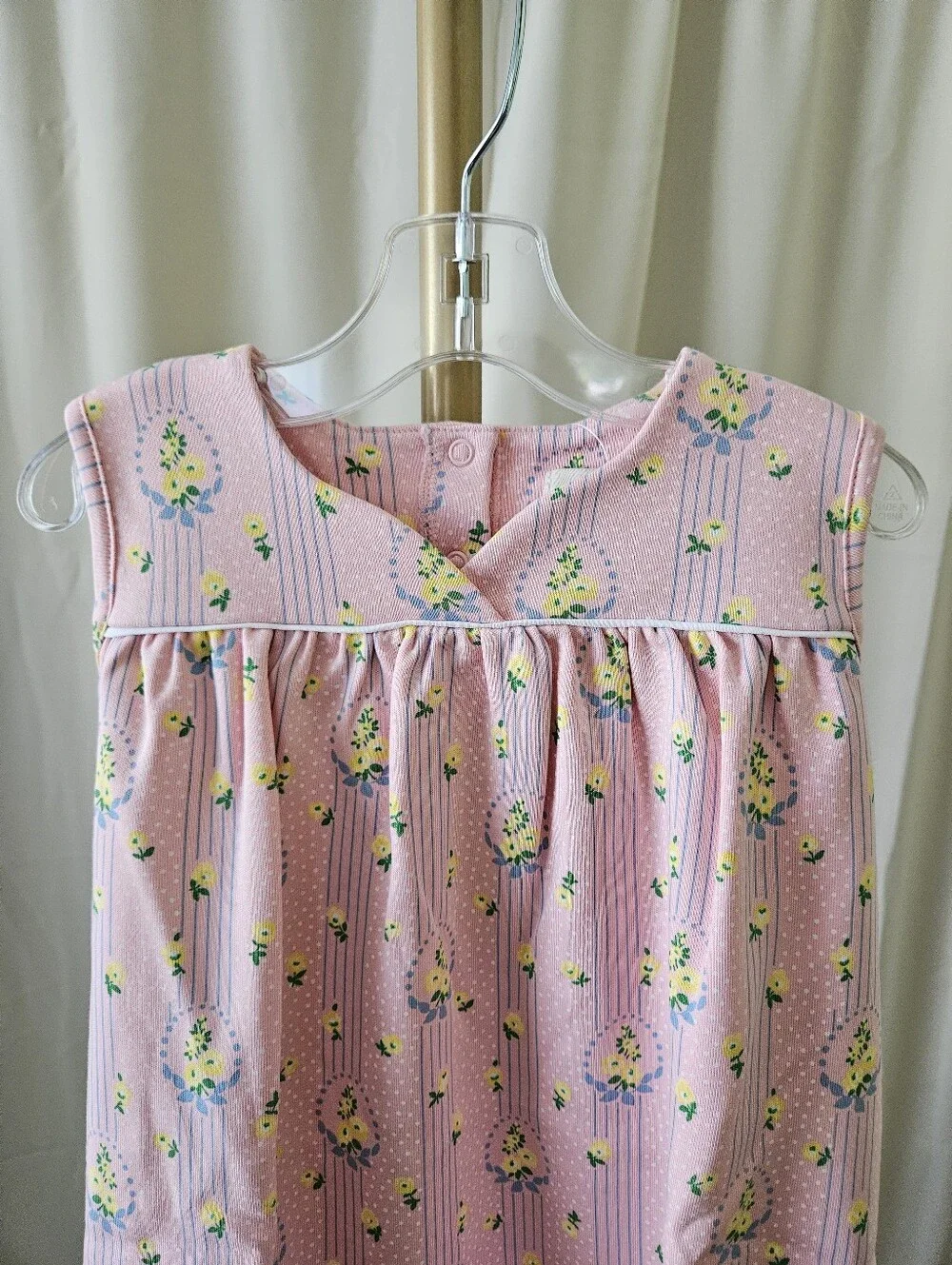 The Beaufort Bonnet Company Size 6 Pink & Blue Sleeveless Sweetheart Neckline